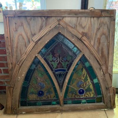 Beautiful vintage / antique stain glass church window
