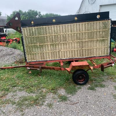 Old advertising lightup sign letters included comes on trailer