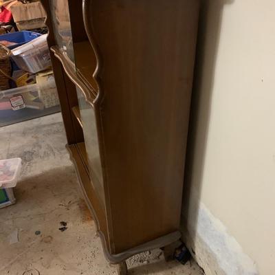Vintage / antique book case with sliding glass doors.