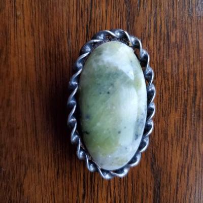 Vintage Tourmaline Agate Brooch