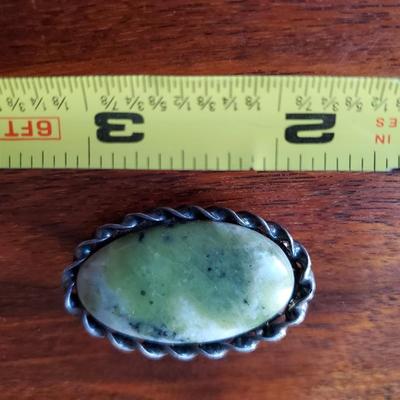 Vintage Tourmaline Agate Brooch