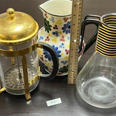 Coffee Press (Small Rust) and Jars