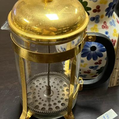 Coffee Press (Small Rust) and Jars