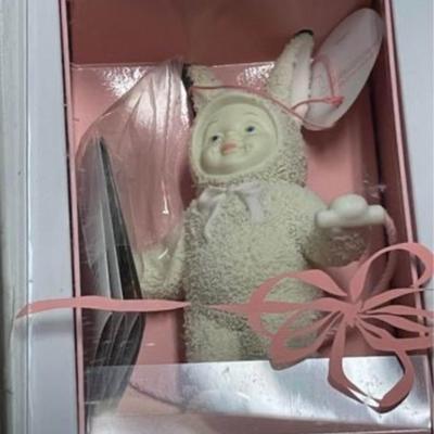 Set of 4 Vintage Dept 56 Snowbunnies-NEW