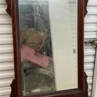 Antique Wood Mirror
