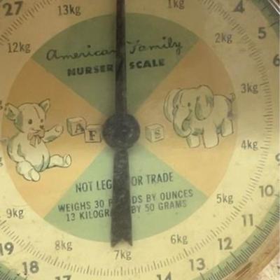 Antique American Family Nursery Scale