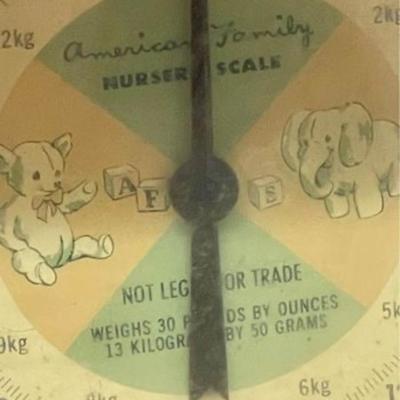 Antique American Family Nursery Scale