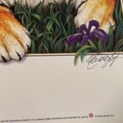 Michael Hunt Signed Print of LSU