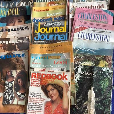Magazines from the 60â€™s & 70â€™s- Esquire, Redbook, Charleston, Gourmet, etc