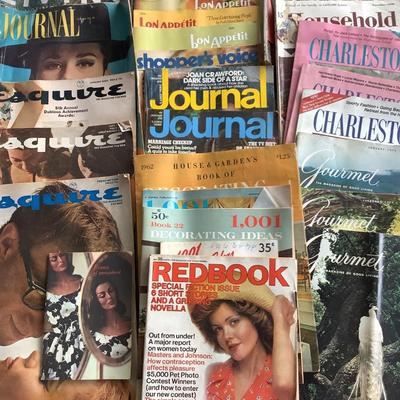 Magazines from the 60â€™s & 70â€™s- Esquire, Redbook, Charleston, Gourmet, etc