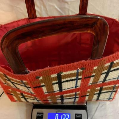 Vintage Knit Basket or Bag - 14â€ x 12â€ x 7â€
