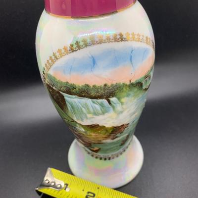 Vintage German Vase â€œGeneral View Niagara Fallsâ€ - 7.5â€ tall x 3â€ wide approx
