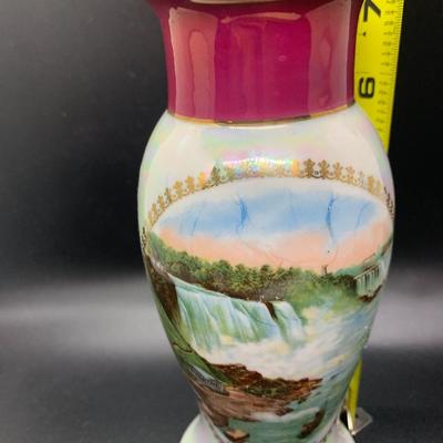 Vintage German Vase â€œGeneral View Niagara Fallsâ€ - 7.5â€ tall x 3â€ wide approx