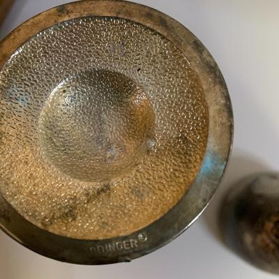Vintage Pair of Godinger Goblets Drink Cup Silver Plated Grape Stem Motif - each 8â€ tall 3â€ wide approx