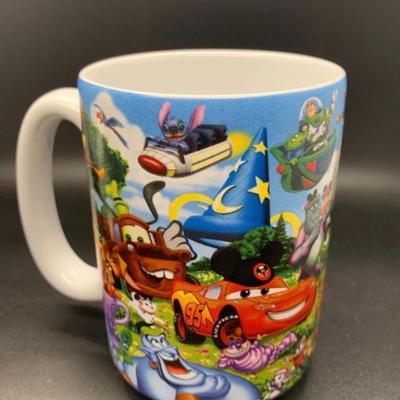 2 Disney Mugs & 1 Plate - Beauty and the Beast & Walt Disney World Official â€œGrandmaâ€ Mug & DISNEY CASTLE 6â€ Decorative...