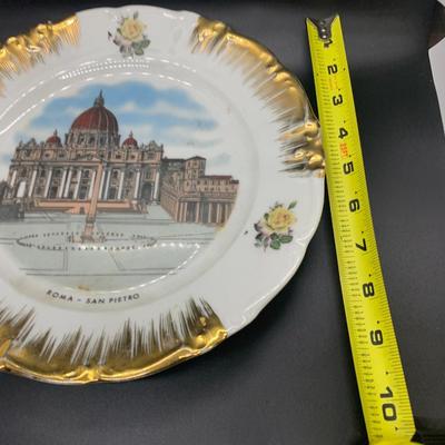 Vintage Bavarian Winterling Roma - San Pietro Porcelain Plate 10â€ diameter approx