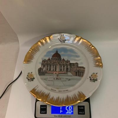 Vintage Bavarian Winterling Roma - San Pietro Porcelain Plate 10â€ diameter approx