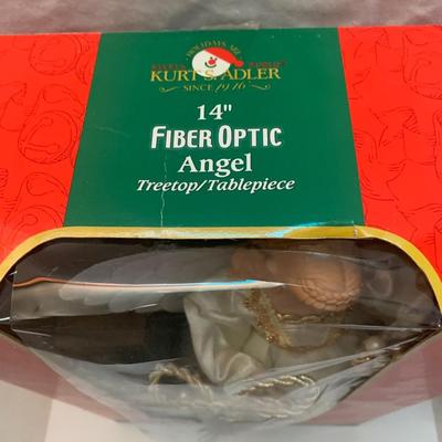 Kurt Adler 14" Lighted Fiber Optic Angel Christmas Tree Topper / Tablepiece - 14â€ tall approx