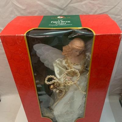 Kurt Adler 14" Lighted Fiber Optic Angel Christmas Tree Topper / Tablepiece - 14â€ tall approx