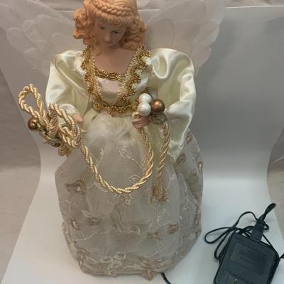 Kurt Adler 14" Lighted Fiber Optic Angel Christmas Tree Topper / Tablepiece - 14â€ tall approx