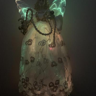 Kurt Adler 14" Lighted Fiber Optic Angel Christmas Tree Topper / Tablepiece - 14â€ tall approx