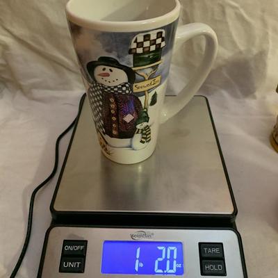 Holiday Warm Welcome â€œSnowed Innâ€ Mug with Snowmen - 6â€ high x 4.5â€ wide approx