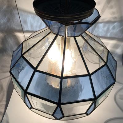 Vintage Tiffany Style Hanging Lamp - 11â€ diameter x 12â€ high approx