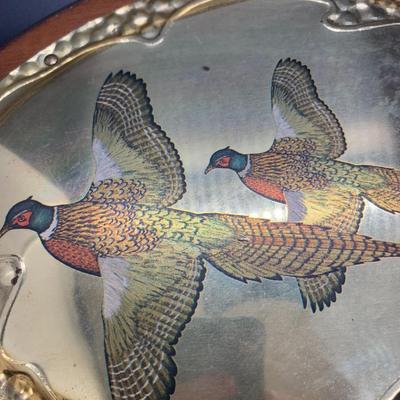 Vintage Pheasant Wood Plaque Wall Art - 10â€ wide x 8.5â€ high approx