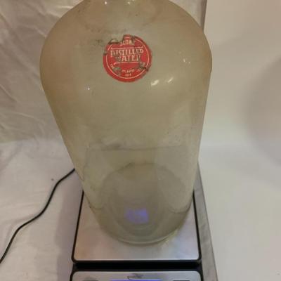 Two Vintage 1 Gallon Glass Jugs New Jersey - 13â€ high x 6â€ wide approx each