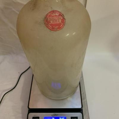 Two Vintage 1 Gallon Glass Jugs New Jersey - 13â€ high x 6â€ wide approx each