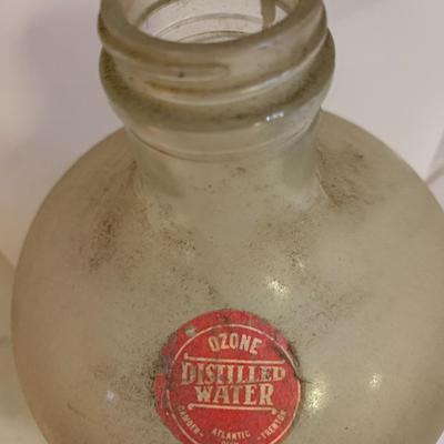 Two Vintage 1 Gallon Glass Jugs New Jersey - 13â€ high x 6â€ wide approx each