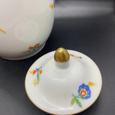 Vintage Ceramic Coffee Tea Pot and creamer - 10.5â€ tall x 7.5â€ wide pot & 5â€ tall x 4â€ wide creamer approx