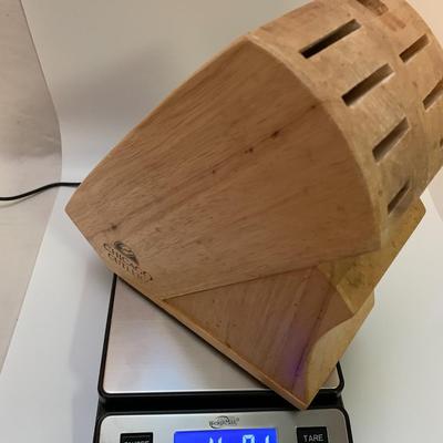 Chicago Cutlery 9-Slot Wooden Knife Block Holder 9.5â€ long x 9â€ high x 4.5â€ wide approx