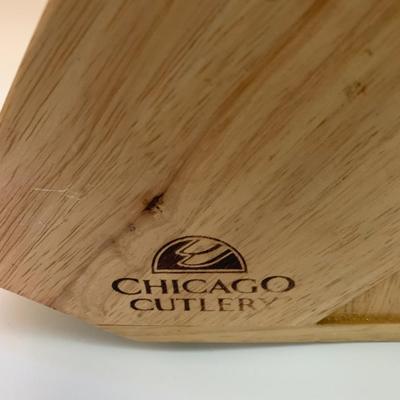 Chicago Cutlery 9-Slot Wooden Knife Block Holder 9.5â€ long x 9â€ high x 4.5â€ wide approx