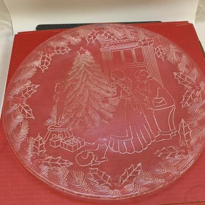 Pilgrim Glass Party Platter - 13â€ Diameter approx
