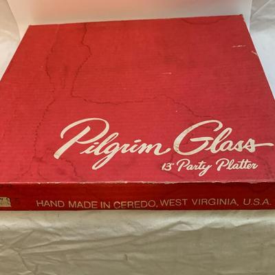 Pilgrim Glass Party Platter - 13â€ Diameter approx