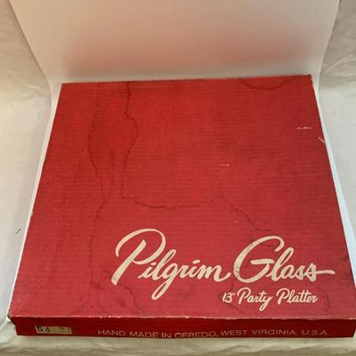 Pilgrim Glass Party Platter - 13â€ Diameter approx