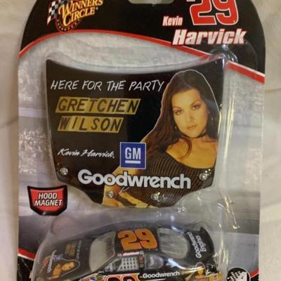 3 NASCAR items - 2 cars and 1 Starting Lineup Figure 4.5â€ tall approx