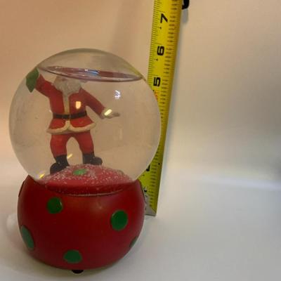 Santa Snow Globe 5.5â€ high x 3.5â€ diameter approx