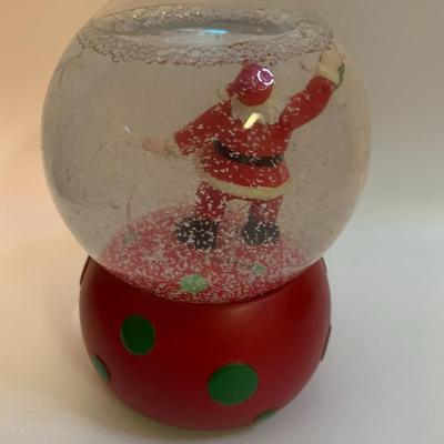 Santa Snow Globe 5.5â€ high x 3.5â€ diameter approx