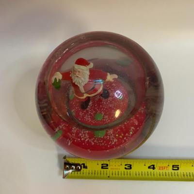 Santa Snow Globe 5.5â€ high x 3.5â€ diameter approx