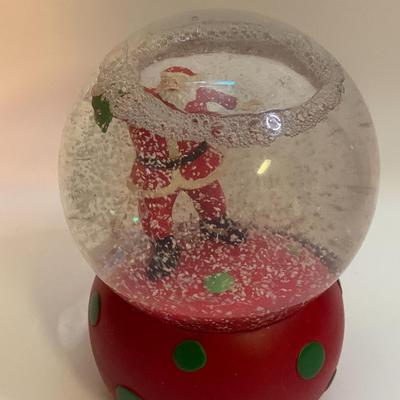 Santa Snow Globe 5.5â€ high x 3.5â€ diameter approx