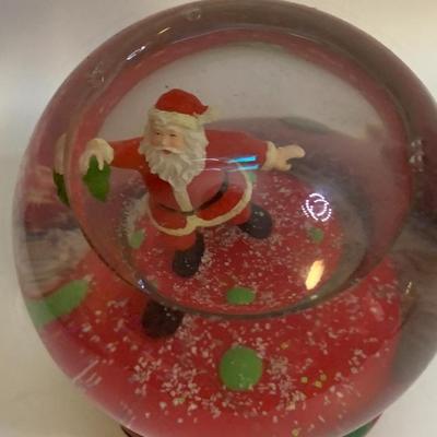 Santa Snow Globe 5.5â€ high x 3.5â€ diameter approx