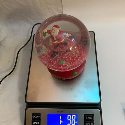 Santa Snow Globe 5.5â€ high x 3.5â€ diameter approx