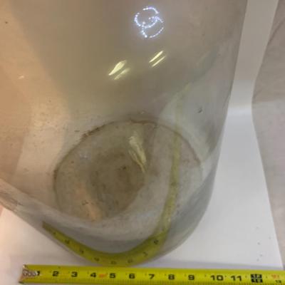 Vintage Large Glass Jar or Barrel - 19â€ tall x 10â€ wide approx