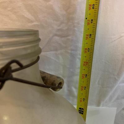Vintage Large Glass Jar or Barrel - 19â€ tall x 10â€ wide approx