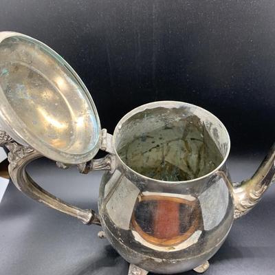 Vintage Silver Plated Tea Set with F. B. Rogers Pot, creamer, sugar and tray - See pics