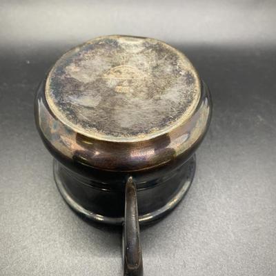 2 Silver Plated Baby Cups and 1 lid - cups 4â€ wide x 2â€ high approx & lid 3.5â€ wide approx