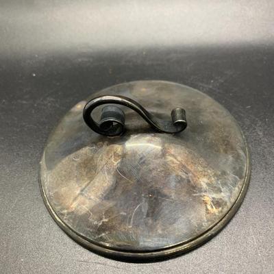 2 Silver Plated Baby Cups and 1 lid - cups 4â€ wide x 2â€ high approx & lid 3.5â€ wide approx
