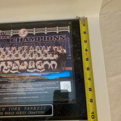 NY Yankees 2000 World Series Champions Team Plaque - 13â€ wide x 10.5 high approx